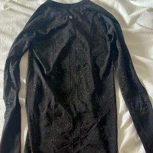 Lululemon Black Speckled Swiftly Tech Long-Sleeve Shirt 2.0 size:6